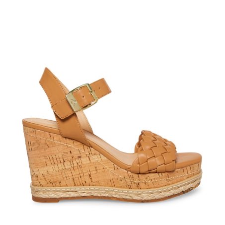 Brown Steve Madden Jitney Camel Women's Heels Sandals | PH 2348MBI